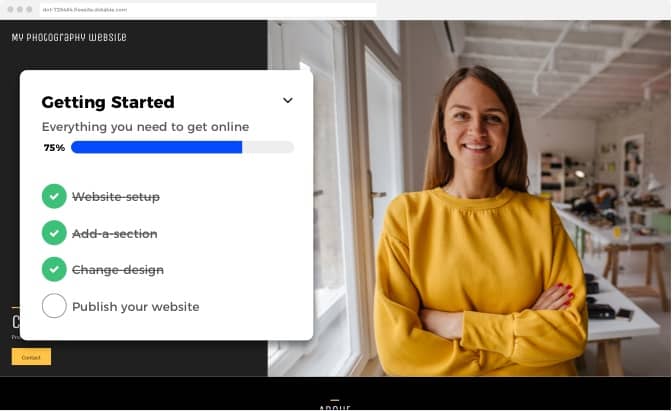 Building a website with the Midphase website builder